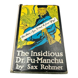 The Insidious Dr Fu Manchu Sax Rohmer Book HC DJ 1920